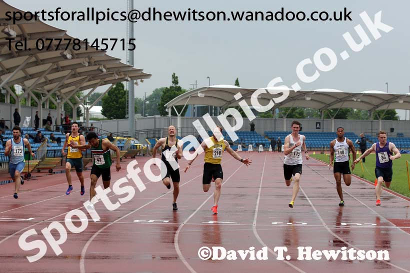 Senior mens 100 metres, Northern Championships, Sport City, Manchester. Photo: David T. Hewitson/Sports for All Pics